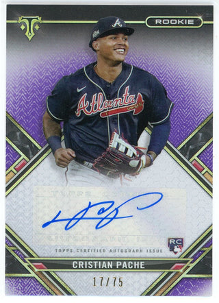 Christian Pache Autographed 2021 Topps Triple Threads Rookie Card #RAC-CP