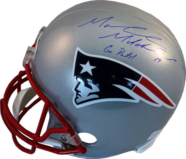 Malcolm Mitchell "Go Pats" Autographed New England Patriots Helmet