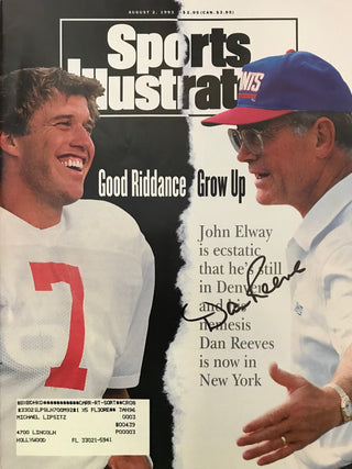 Dan Reeves Signed Sports Illustrated August 2 1993