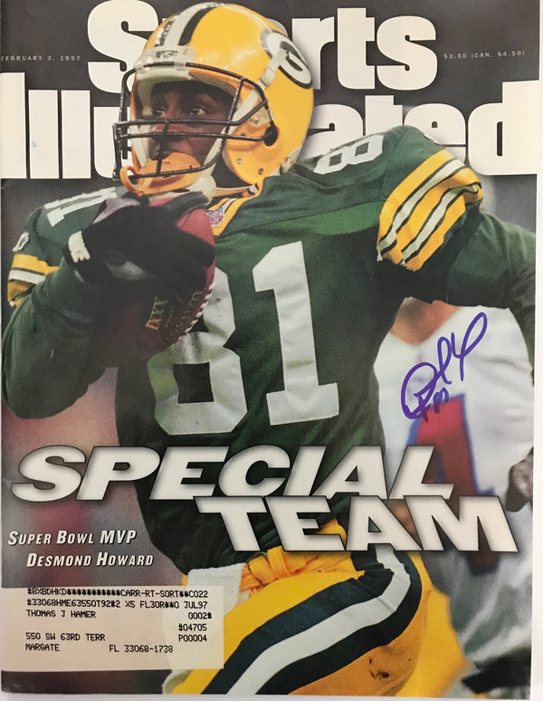 Desmond Howard Signed Sports Illustrated February 3 1997