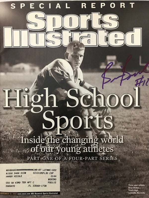 Brian Brohm Signed Sports Illustrated November 18 2002