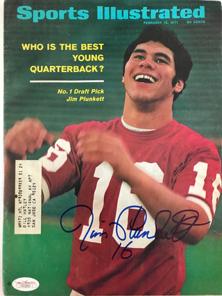 Jim Plunkett Signed Sports Illustrated February 15 1971