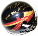 Nick O'Leary 2013 BCS National Champs Autographed Florida State Seminoles Black Mini Helmet (JSA)