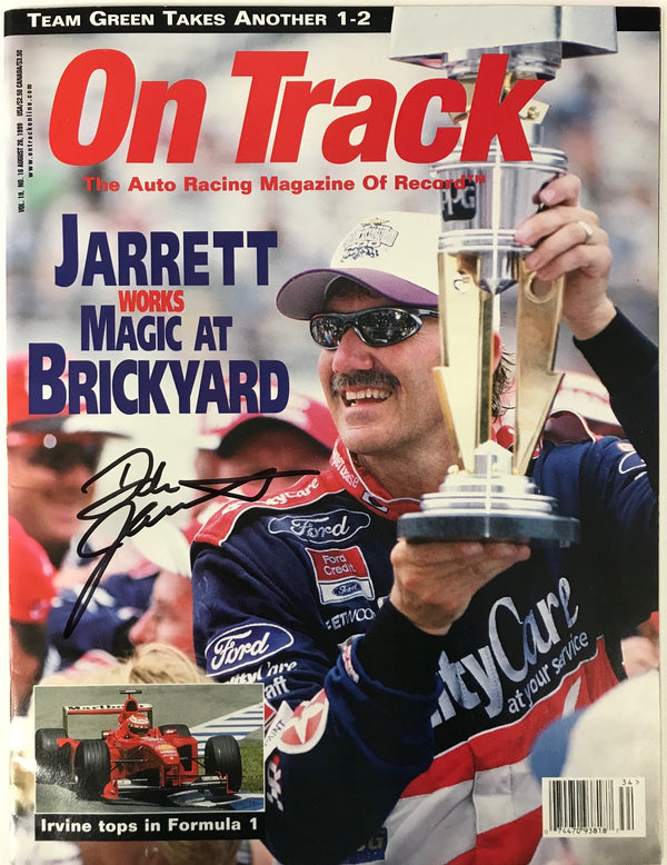 Dale Jarrett Signed On Track Magazine August 26 1999