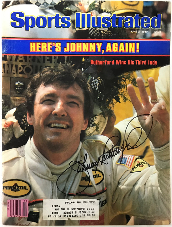 Johnny Rutherford Signed Sports Illustrated Magazine June 2 1980