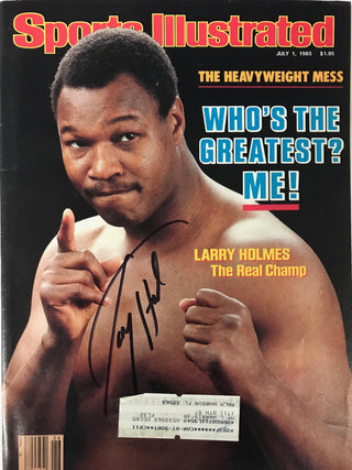 Larry Holmes Signed Sports Illustrated July 1 1985