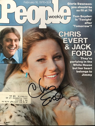 Chris Evert Signed People Magazine February 16 1976