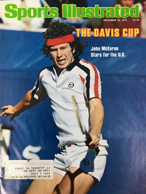 John McEnroe Unsigned Sports Illustrated Magazine December 18 1978