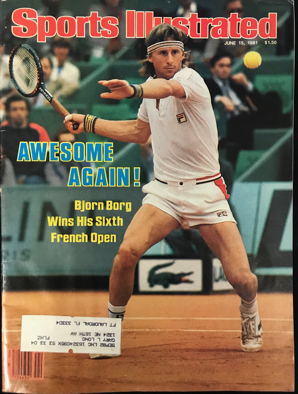Bjorn Borg Unsigned Sports Illustrated Magazine June 15 1981