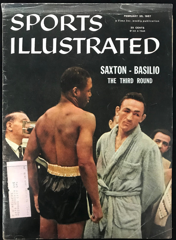 Johnny Saxton & Carmen Basilio Unsigned Sports Illustrated February 25 1957