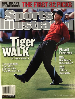 Tiger Woods Unsigned Sports Illustrated Magazine April 22 2002