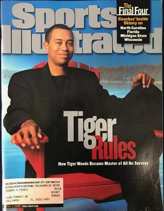 Tiger Woods Unsigned Sports Illustrated Magazine April 3 2000