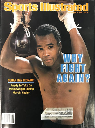 Sugar Ray Leonard Unsigned Sports Illustrated Magazine September 8 1986