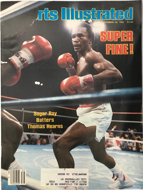 Sugar Ray Leonard Unsigned Sports Illustrated September 28 1981 