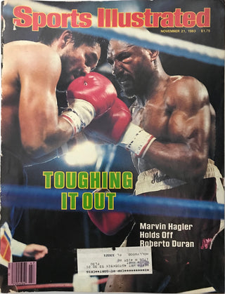 Marvin Hagler & Roberto Duran Unsigned Sports Illustrated November 21 1983