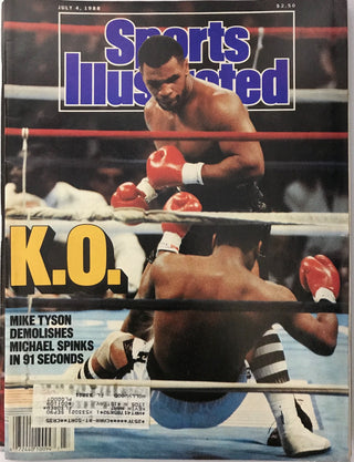 Mike Tyson & Michael Spinks Unsigned Sports Illustrated July 4 1988