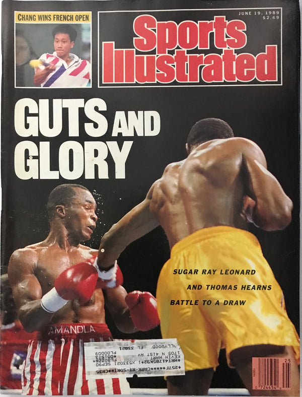 Sugar Ray Leonard & Thomas Hearns Unsigned Sports Illustrated June 19 1989