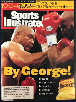 George Foreman & Michael Moorer Unsigned Sports Illustrated November 14 1994