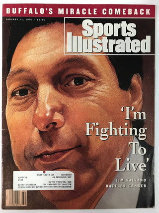 Jim Valvano Unsigned Sports Illustrated January 11 1993
