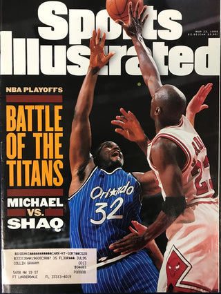 Shaquille O'Neal & Michael Jordan Unsigned Sports Illustrated May 22 1995