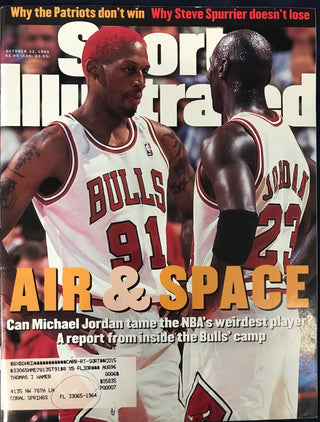 Dennis Rodman & Michael Jordan Unsigned Sports Illustrated October 23 1995