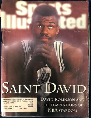  David Robinson Unsigned Sports Illustrated April 29 1996