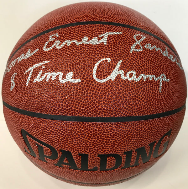 Thomas Ernest Sanders Signed Spalding Basketball