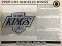 NHL 1989 Los Angeles Kings Official Patch on Team History Card