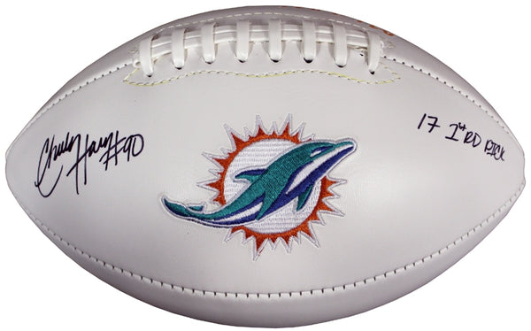Charles Harris Autographed Miami Dolphins Football