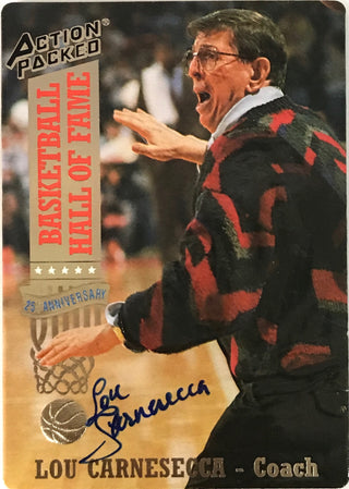 Lou Carnesecca Signed 1993 Action Packed Card