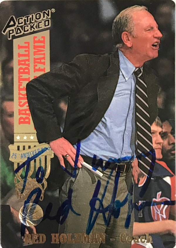 Red Holzman Signed 1993 Action Packed Card
