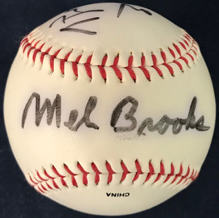 Mel Brooks & Ann Bancroft Signed Official League Baseball 