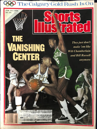Wilt Chamberlain & Bill Russell Unsigned Sports Illustrated February 22 1988
