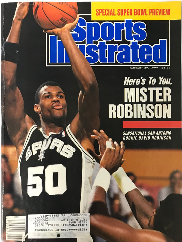 David Robinson Unsigned Sports Illustrated Magazine January 29 1990