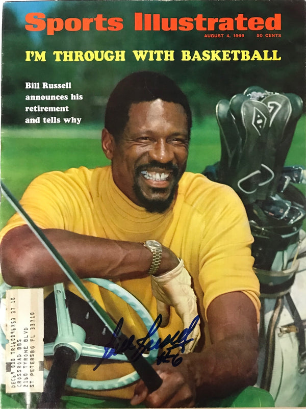 Bill Russell Signed Sports Illustrated August 4 1969