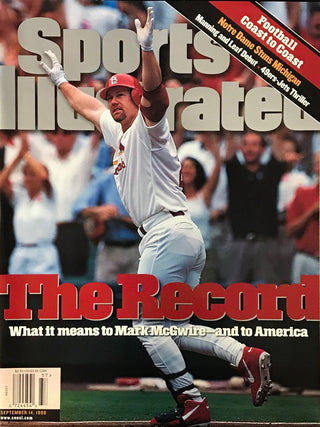 Mark McGwire Unsigned Sports Illustrated Magazine September 14, 1998