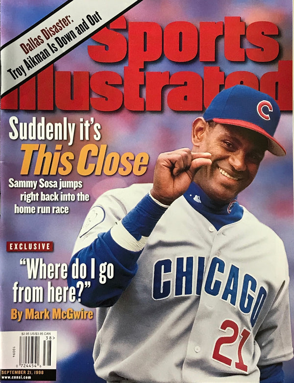 Sammy Sosa Unsigned Sports Illustrated Magazine September 21, 1998
