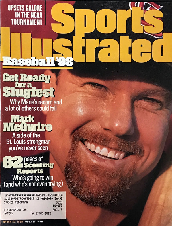 Mark McGwire unsigned Sports Illustrated  March 23 1998 