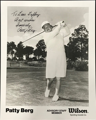 Patty Berg Signed Golf 8x10 Photo