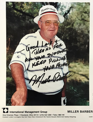 Miller Barber Signed Golf 8x10 Photo