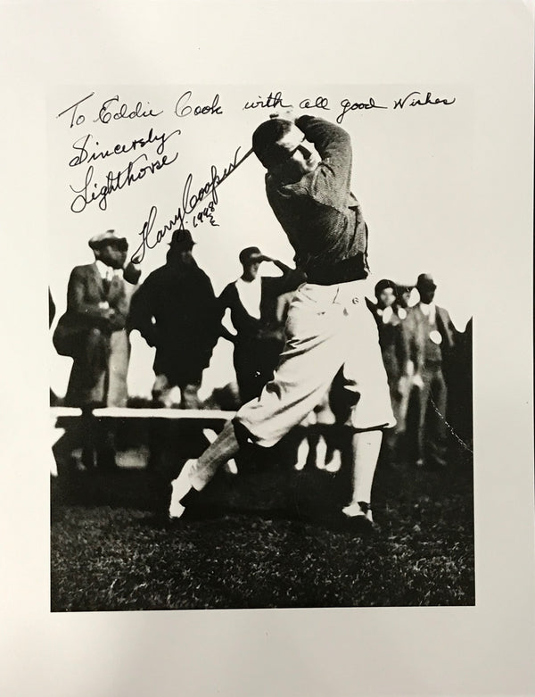 Harry Cooper Signed Black & White Golf 8x10 Photo