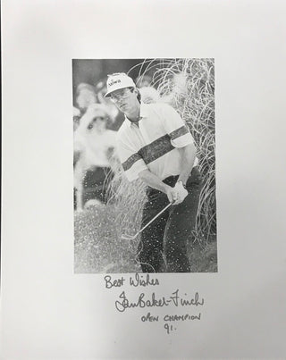 Ian Baker Finch Signed Black & White Golf 8x10 Photo