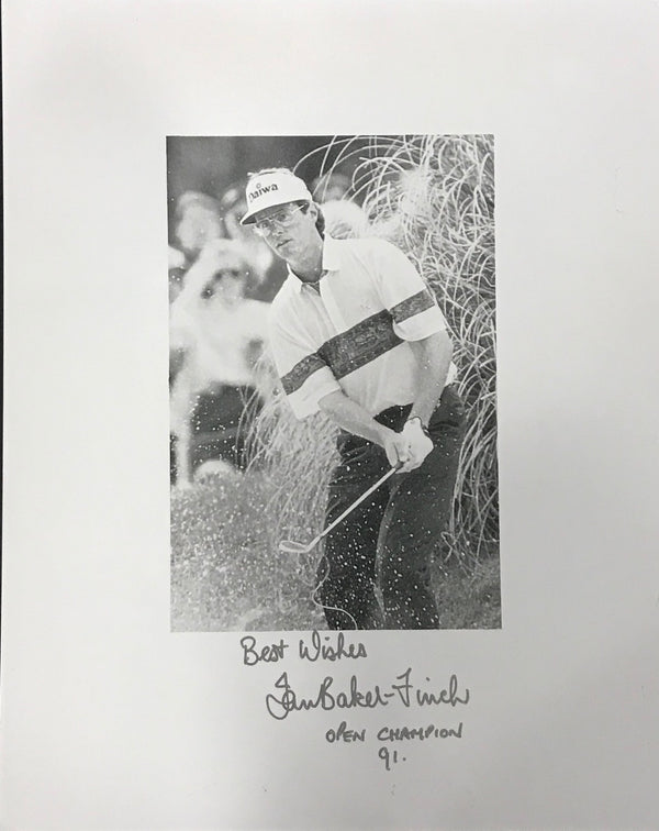 Ian Baker Finch Signed Black & White Golf 8x10 Photo