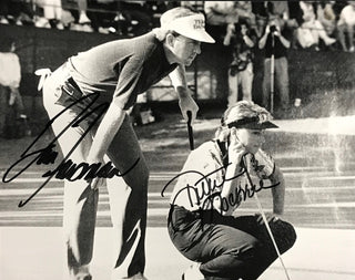 Dan Forsman & Dottie Mochrie Signed 1993 Black & White Golf 8x10 Photo