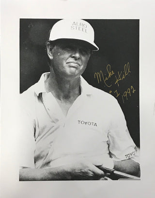 Mike Hill Signed Black & White Golf 8x10 Photo