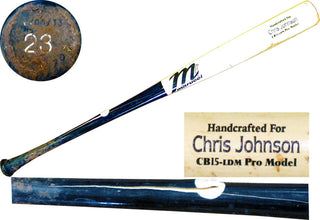 Chris Johnson Unsigned Cracked Game Used Bat