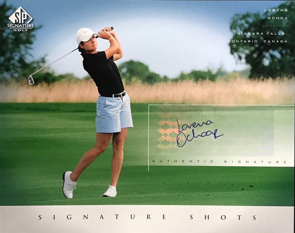 Lorena Ochoa Signed 8x10 SP Signature Golf Card