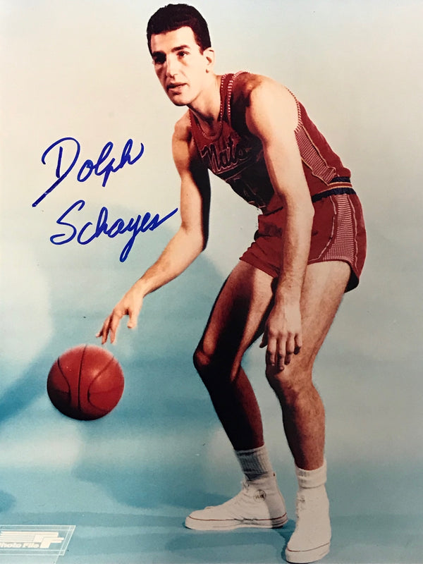 Dolph Schayes Signed Basketball 8x10 Photo Syracuse Nationals