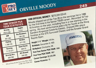 Orville Moody Signed 1990 Pro Set Card