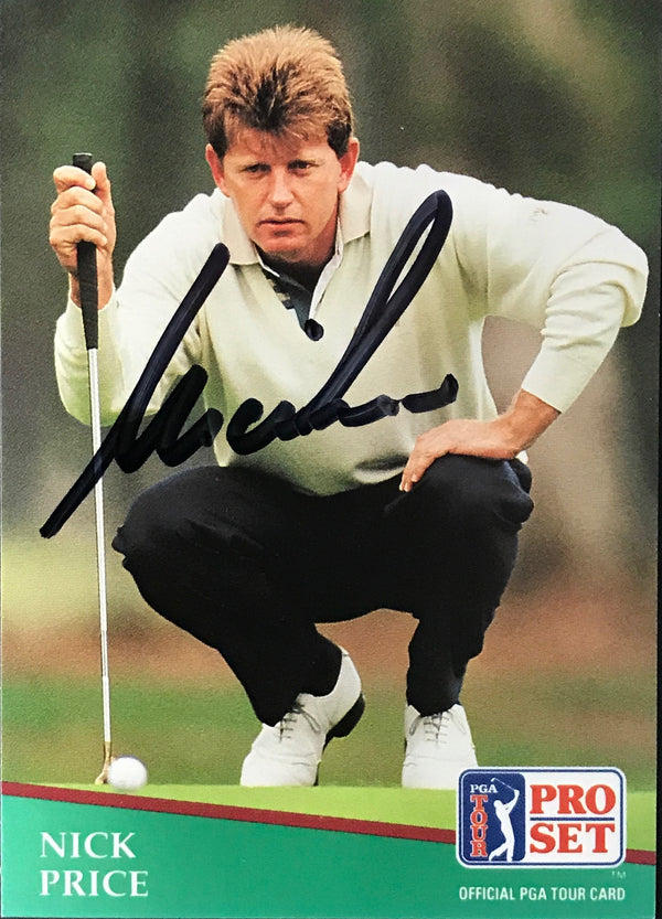 Nick Price Signed 1991 Pro Set Card